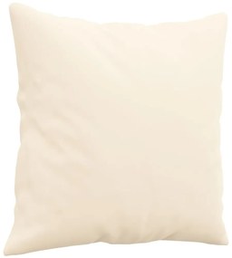 Almofadas decorativas 2 pcs 40x40 cm veludo cor creme