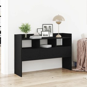 Sideboard vidaXL Preto Carvalho 105x30x70 cm Madeira de Engenharia