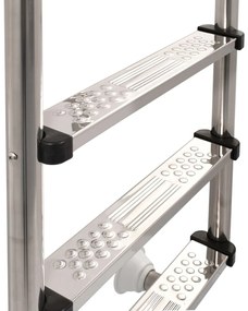 Escada para piscina 3 degraus aço inoxidável 304 120 cm