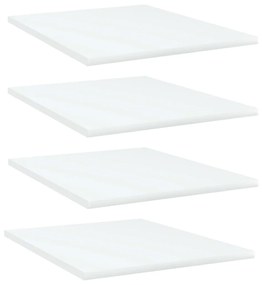 vidaXL Prateleiras para estante 4 pcs 40x50x1,5cm contraplacado branco