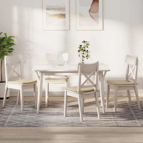 vidaXL Almofadas de Assento 4 pcs Creme 40 x 40 x 3 cm tecido