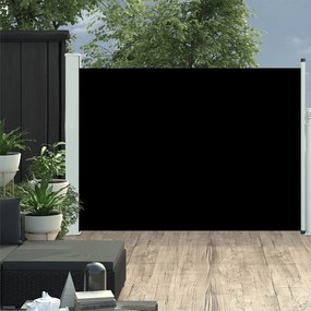 vidaXL Toldo lateral retrátil para pátio 100x500 cm preto