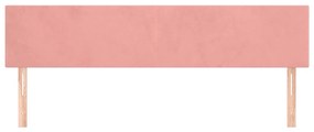 Cabeceira de cama 2 pcs veludo 80x5x78/88 cm rosa