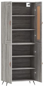 Armário alto 69,5x34x180 cm derivados de madeira sonoma cinza
