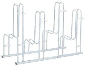 Suporte independente para 4 bicicletas aço galvanizado