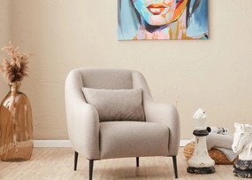 Sofá de 1 Lugar Venus – Creme – 77x77x70 cm