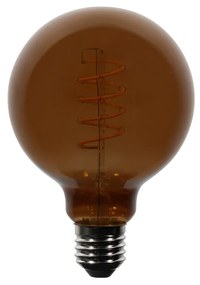 Conjunto de 5 lâmpadas LED E27 reguláveis G95 castanho 4W 120 lm 1800K