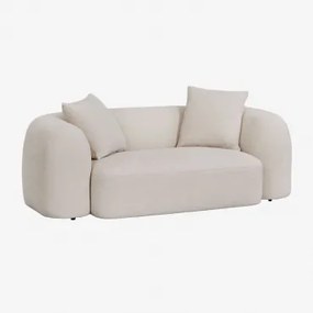 Sofá Coco 2 Lugares Em Chenille Tecido De Chenille Espesso Branco - Sklum