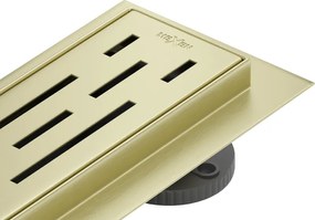 Mexen Flat 360° M01 ralo linear giratório 60 cm, dourado escovado - 1A20060-40