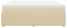 Cama com molas/colchão 180x200 cm tecido cor creme