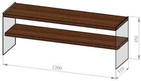 Móvel TV TV100 – Nogal – 120 cm x 45 cm x 35 cm
