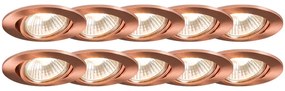 Conjunto de 10 focos embutidos de cobre inclináveis - Cisco Design,Moderno