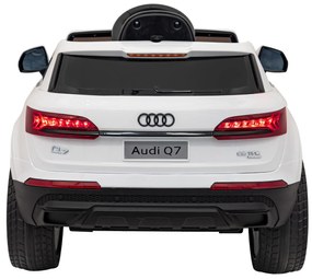 Carro elétrico para Crianças 12V Audi Q7 NEW LIFT Rodas de EVA, Assento de couro Branco