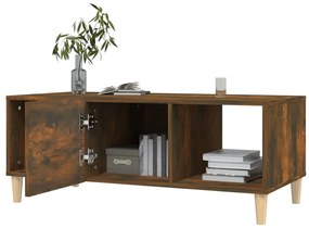 Mesa de centro 102x50x40 cm derivados madeira carvalho fumado
