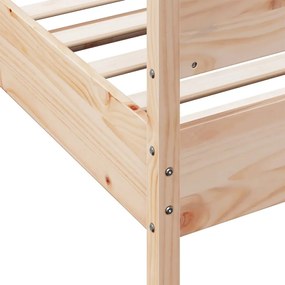 Cama sem colchão 75x190 cm madeira de pinho maciça