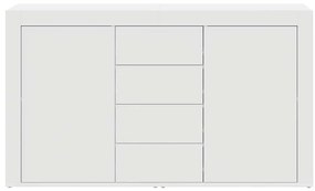 Aparador Branco Branco Madeira 120 x 36 x 69 cm Armazenamento