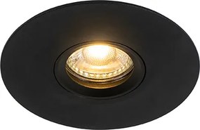 Foco embutido moderno preto 12 cm - Buco