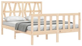 Cama sem colchão 140x190 cm madeira de pinho maciça