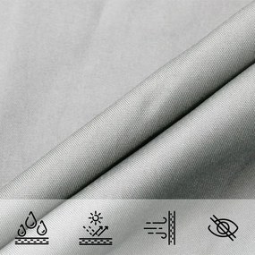 Para-sol estilo vela 5x6x6 m oxford 100% poliéster cinza-claro