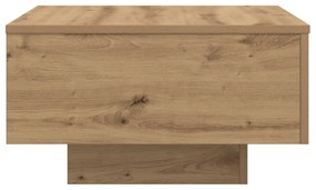Mesa de Centro vidaXL com Luzes LED Carvalho Artesanal 55x55x31 cm