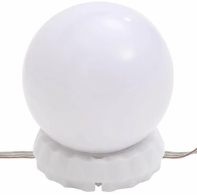 Espelho de parede com luzes LED vidro quadrado