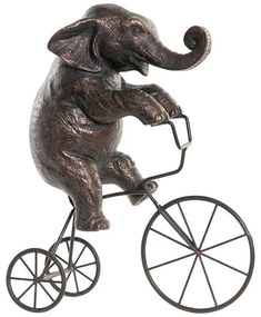 Figura Decorativa Dkd Home Decor Metal Resina Elefante (30 X 12 X 37 cm)