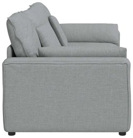Sofá modular com almofadas cinzento-claro