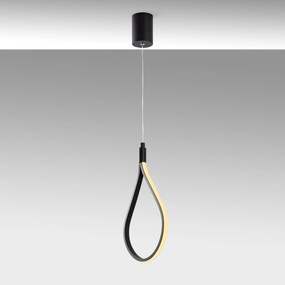 Candeeiro Suspenso Damla – Preto – 23x50-100x10 cm