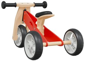 Bicicleta de equilíbrio p/ crianças 2 em 1 vermelho