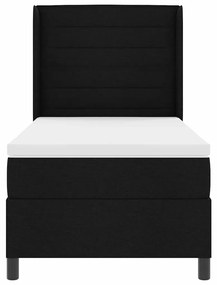 Cama Box com Colchão e Luz LED Preto 80x200 cm Tecido