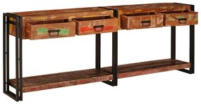 Mesas consola 2 pcs Multicolor Madeira recuperada maciça