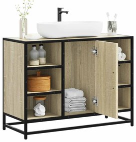 vidaXL Armário lavatório WC 80x33x60 cm deriv. madeira carvalho sonoma