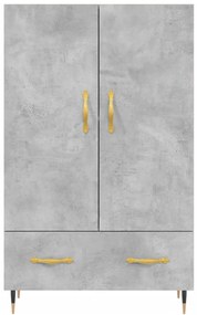 Aparador alto 69,5x31x115 cm derivados de madeira cinza-cimento