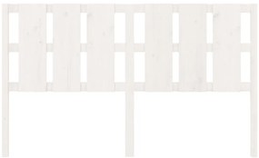 Cabeceira de cama 185,5x4x100 cm madeira de pinho maciça branco