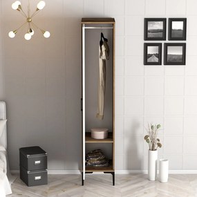 Roupeiro Kumsal S – Nogueira e Branco – 40 cm Largura x 47,5 cm Altura