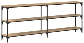 mesa de console Carvalho Artesanal 200x29x75 cm Madeira Técnica