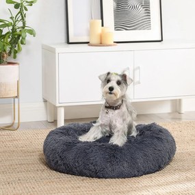 Cama para cães Ø 70 cm almofadada e macia Cinzento escuro