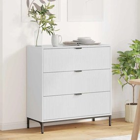 vidaXL Buffet Branco brilhante 79.5 x 33 x 82 cm Madeira processada
