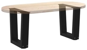 Pés para mesa de centro em V, 2 peças, preto, 40x(30-31,3) cm, aço