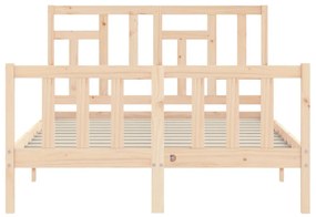 Cama sem colchão 140x190 cm madeira de pinho maciça