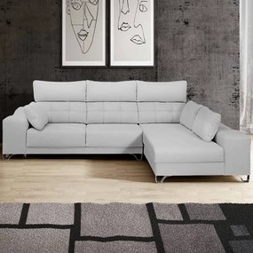 Sofá com Pouf e Assentos Deslizantes | Panama - 3 Assentos » L 240 cm