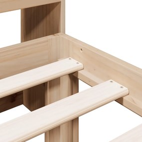 Cama com estante sem colchão 100x200 cm pinho maciço