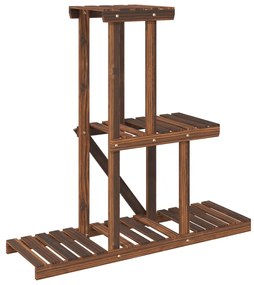Suporte de plantas 81x25x75,5 cm madeira de abeto maciça