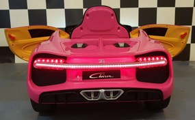 Carro Bateria infantil Bugatti Chiron rosa 12 volts