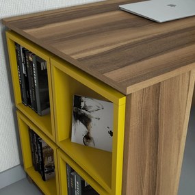 Secretária de Estudo Box – Nogueira – 120x75x65 cm