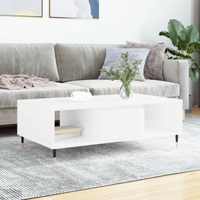 Mesa de centro 104x60x35 cm derivados madeira branco brilhante