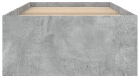 Estrutura de cama solteiro 75x190 cm cinzento cimento