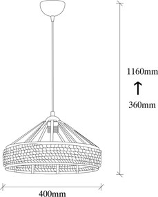 Candeeiro Chandelier Wire – Preto – 40 x 40 cm