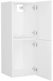 Conjunto de móveis de casa de banho derivados de madeira branco
