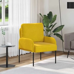 vidaXL Sofás com almofada 55cm Amarelo Contraplacado